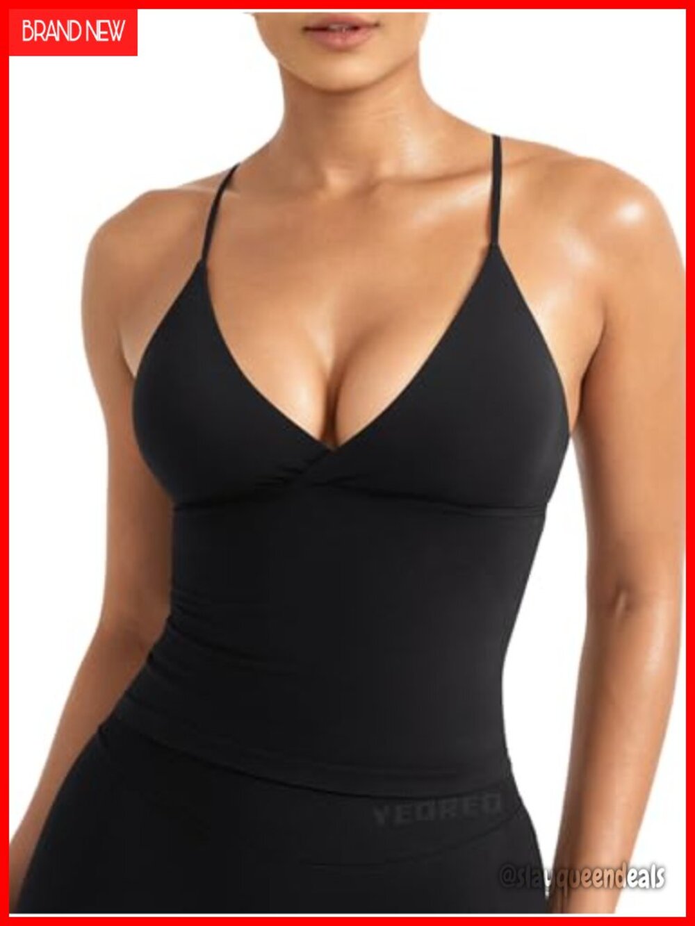 Seamless Workout Tank Top Twist Front Sports Bra Open Back Camisole
